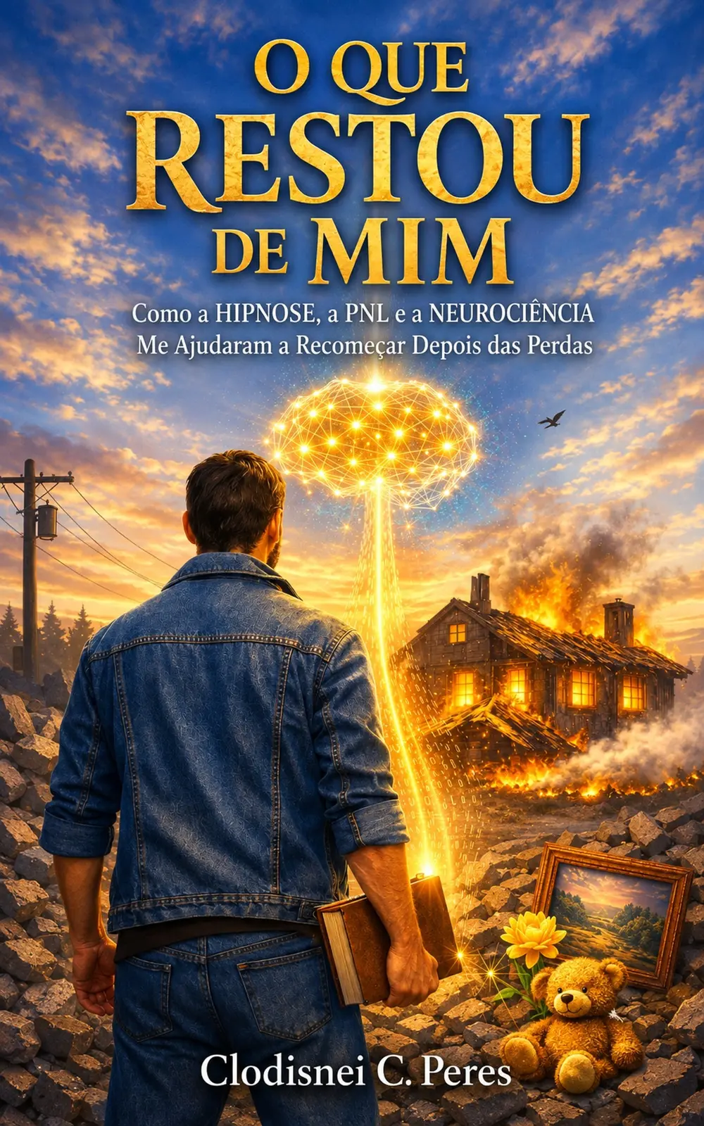 Capa oficial do livro O Que Restou de Mim, de Clodisnei C. Peres